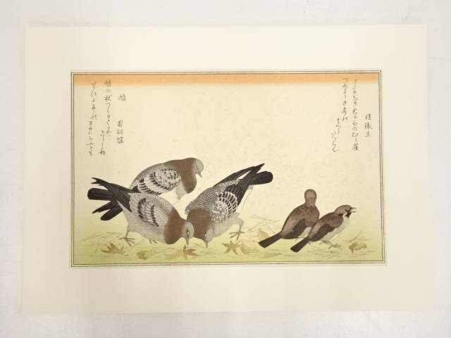 悠々洞出版 絵本百千鳥 喜多川歌麿 雀 鳩 手摺木版画 中古 道 宗sou Ripplecrm Com