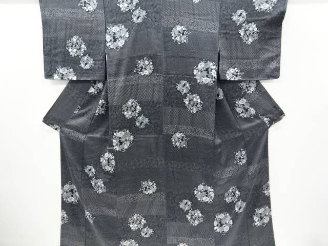 未使用品 仕立て上がり 横段に花丸文様小紋着物 着 宗sou Sobolewscy Pl 未使用品 仕立て上がり 横段に花丸文様小紋着物 着 宗sou Sobolewscy Pl