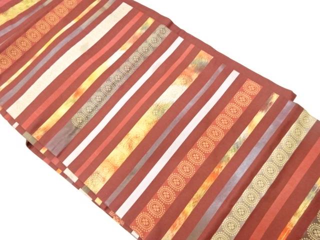 横段に華文模様織出し名古屋帯【リサイクル】【中古】【着】 宗sou(prc) 7,056円