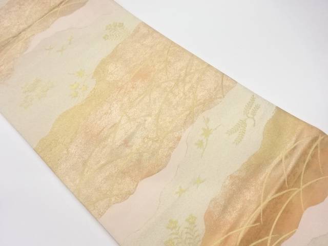 道長取りに草花・鳥模様織出し袋帯【リサイクル】【中古】【着】 宗sou(prc) 7,661円