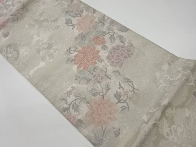 道長取りに花唐草模様織出し袋帯【リサイクル】【中古】【着】 宗sou(prc)