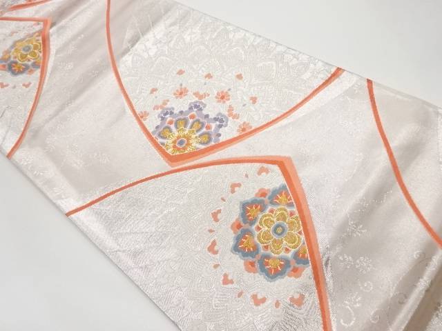 華紋に花唐草模様織出し袋帯【リサイクル】【中古】【着】 宗sou(prc)