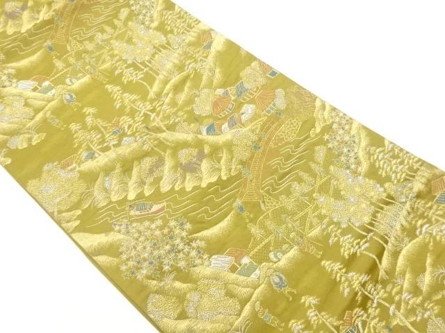 山並みに川・民家風景模様織出し袋帯【リサイクル】【中古】【着】 宗sou(prc) 7,459円