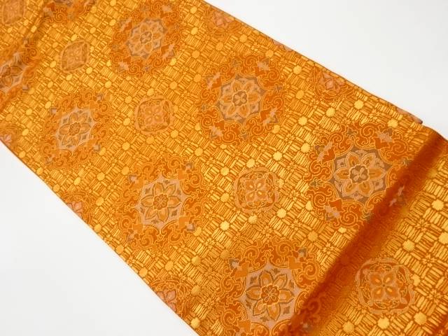華紋模様織出し名古屋帯【リサイクル】【中古】【着】 宗sou(prc)｜お茶道具・着物　【宗 sou】