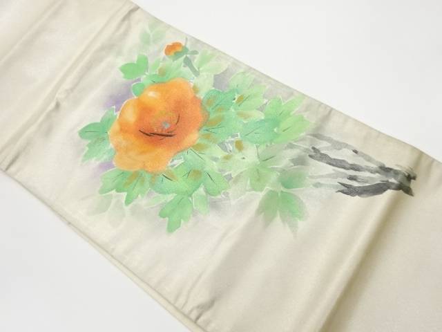 作家物　手描き花模様袋帯【リサイクル】【中古】【着】 宗sou(prc)｜お茶道具・着物　【宗 sou】