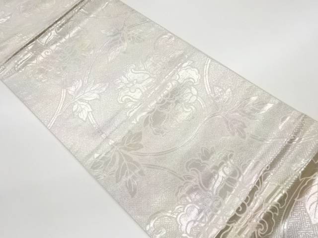 宝相華唐花模様織出し袋帯【リサイクル】【中古】【着】 宗sou(prc)