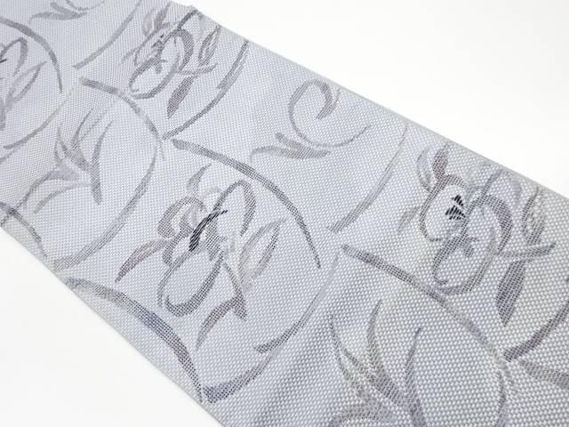 抽象草花模様織出し袋帯【リサイクル】【中古】【着】 宗sou(prc)