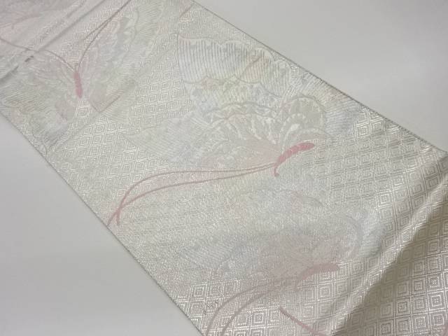 佐賀錦蝶模様織出し袋帯【リサイクル】【中古】【着】 宗sou(prc)
