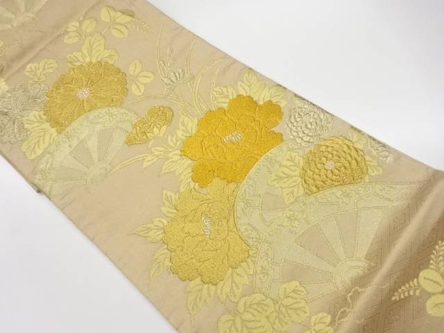 菊に牡丹・片輪車模様織出し袋帯【リサイクル】【中古】【着】 宗sou(prc) 7,056円
