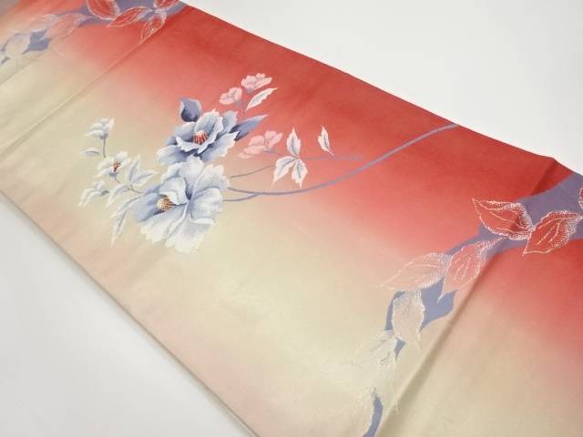 花模様織出し袋帯【リサイクル】【中古】【着】 宗sou(prc)