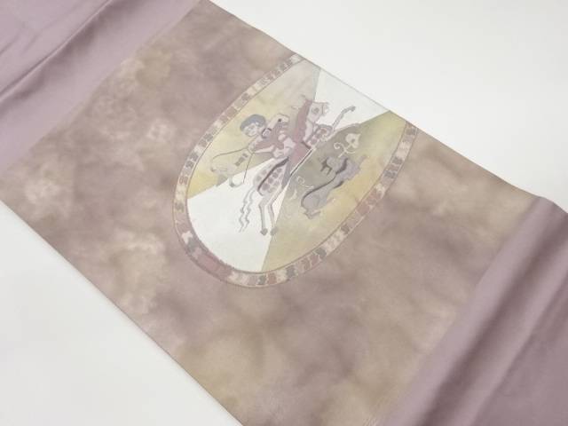 変わり連珠狩猟文織出し名古屋帯【リサイクル】【中古】【着】 宗sou(prc)