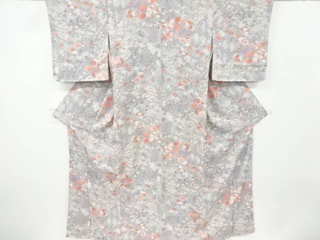 鴛鴦に草花模様小紋着物【リサイクル】【中古】【着】 宗sou