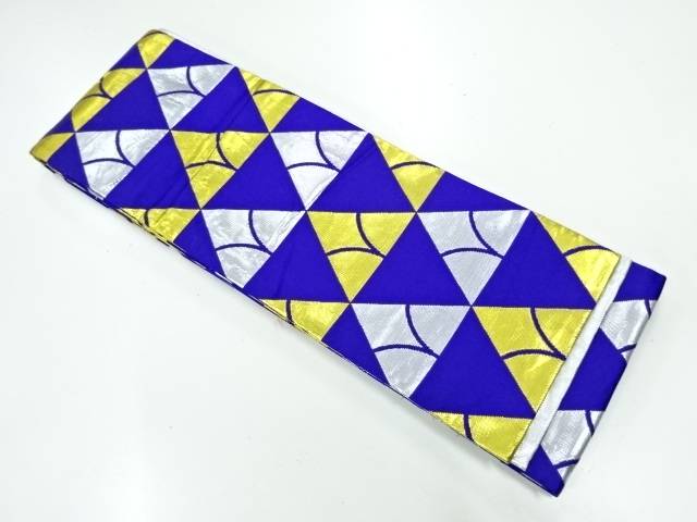 495円 無料 変わり鱗模様織出し踊り用半幅帯 リサイクル 中古 着 宗sou