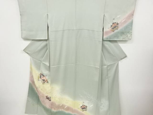 最大76 Offクーポン 地紙に群鶴 牡丹 椿模様訪問着 リサイクル 中古 着 宗sou