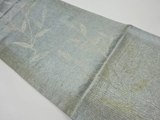 ふくれ織枝葉模様織出し全通袋帯【リサイクル】【中古】【着】 宗sou(prc)