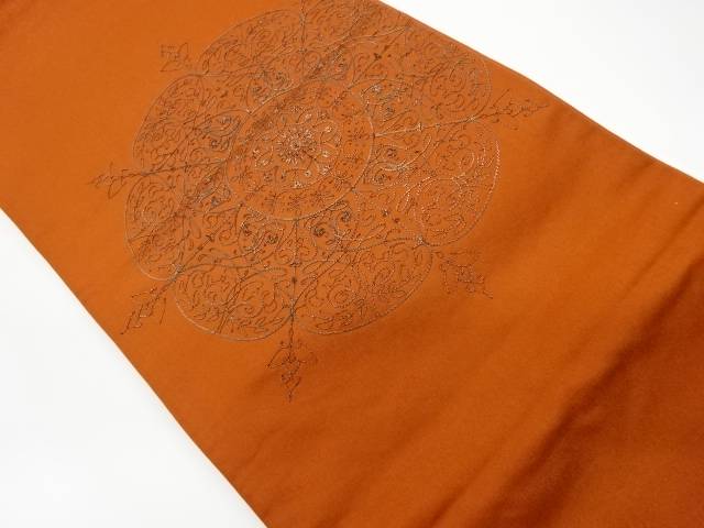 華紋模様刺繍袋帯【リサイクル】【中古】【着】 宗sou(prc)