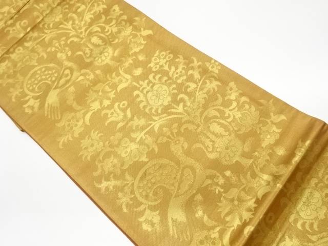 抽象花鳥模様織出し袋帯【リサイクル】【中古】【着】 宗sou(prc)