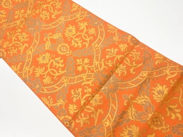 抽象花唐草模様織出し袋帯【リサイクル】【中古】【着】 宗sou(prc)