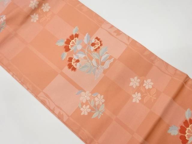草花に変わり市松模様織出し名古屋帯【リサイクル】【中古】【着】 宗sou(prc) 7,661円