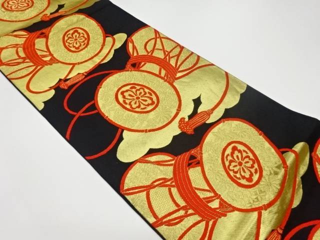 雲に鼓模様織出し袋帯【リサイクル】【中古】【着】 宗sou(prc)