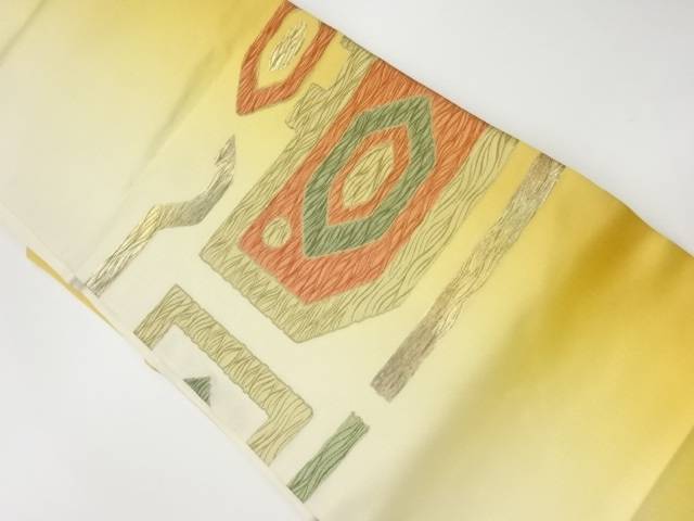 抽象模様織出し暈し名古屋帯【リサイクル】【中古】【着】 宗sou(prc)