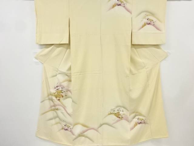 屋敷に草花模様刺繍訪問着【リサイクル】【中古】【着】 宗sou