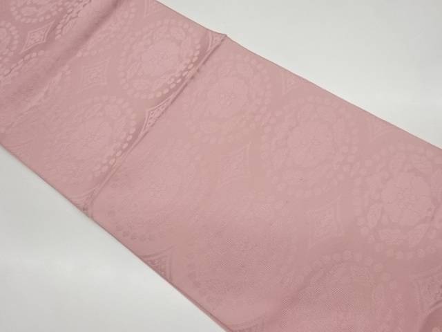 花に菱模様織出し袋帯【中古】【着】 宗sou