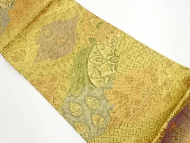 佐賀錦松皮菱に草花・華文模様織出し袋帯【中古】【着】 宗sou 10,656円