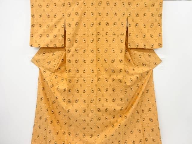絣柄手織り紬着物【中古】【着】 宗sou