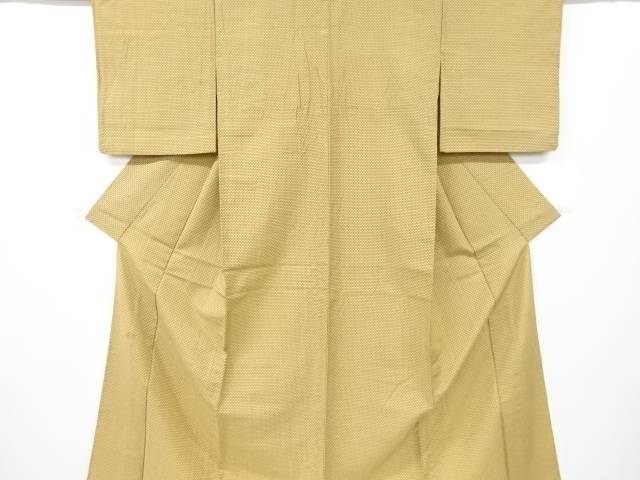 亀甲模様手織り紬単衣着物【中古】【着】 宗sou