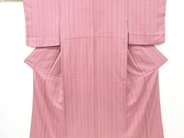 縞に花模様小紋着物【リサイクル】【中古】【着】 宗sou