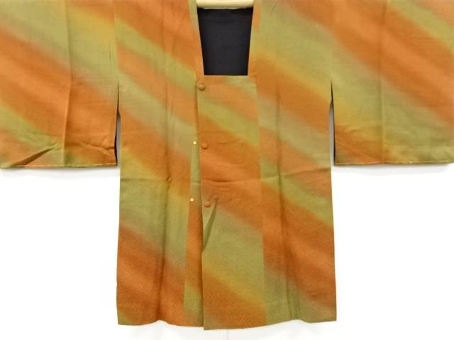 未使用品 斜め縞模様リバーシブル道行コート【着】 宗sou