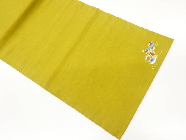 手織り紬金彩鴛鴦模様名古屋帯【中古】【着】 宗sou