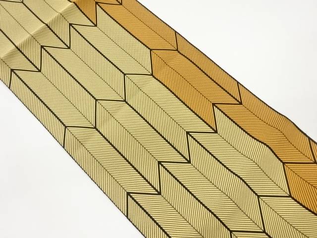 矢羽根模様織出し名古屋帯【中古】【着】 宗sou