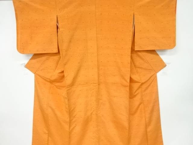 七宝模様織り出し　手織り紬着物【中古】【着】 宗sou