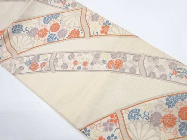 竹に草花模様織り出し袋帯【中古】【着】 宗sou 4,428円