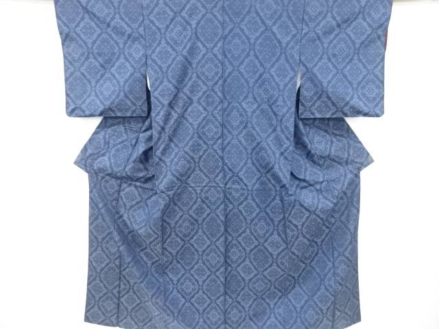 菱華紋織り出し本場泥大島紬着物【中古】【着】 宗sou