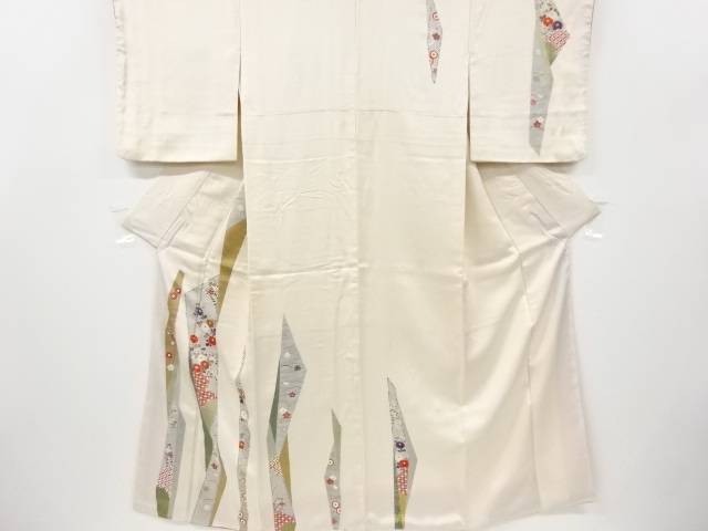 花名著柄刺しゅう短い訪問着【中古】【着】 宗sou