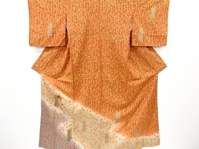 枝垂れ花に椿・短冊模様刺繍訪問着【中古】【着】 宗sou