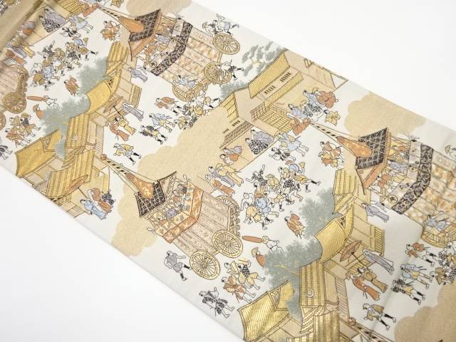 祇園祭風景模様織り出し　袋帯【中古】【着】 宗sou 4,428円