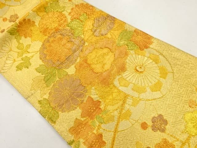 佐賀錦花車模様織出し袋帯【リサイクル】【中古】【着】 宗sou