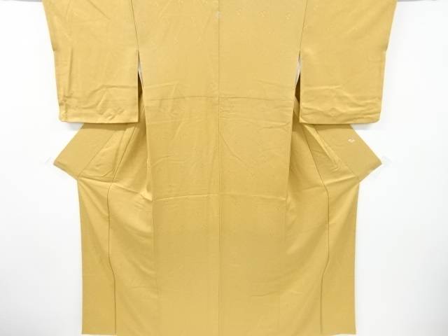 作家物　紗綾型に菊模様織り出し一つ紋色無地着物【リサイクル】【中古】【着】 宗sou