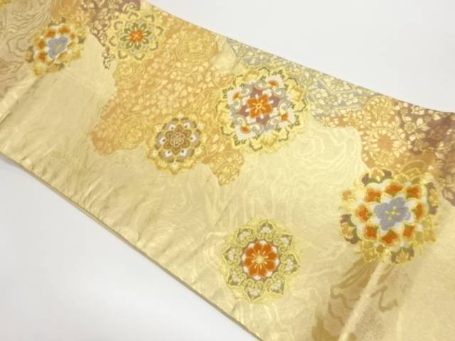 華紋に花唐草模様織出し袋帯【中古】【着】 宗sou|お茶道具・着物 【宗 sou】