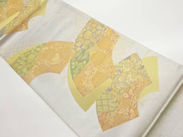地紙に花唐草・華紋模様織出し袋帯【中古】【着】 宗sou｜お茶道具・着物　【宗 sou】