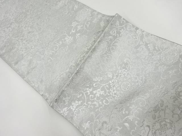華文に花唐草模様織出し袋帯【中古】【着】 宗sou