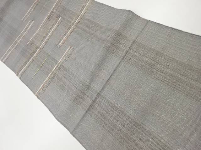紐通し金通し横縞模様織出し名古屋帯【中古】【着】 宗sou｜お茶道具・着物　【宗 sou】