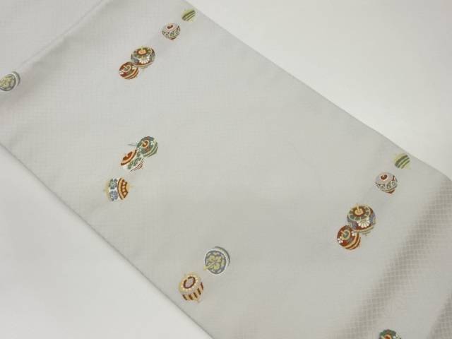 花柄独楽模様織出し名古屋帯【中古】【着】 宗sou