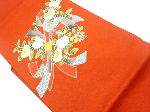 束ね熨斗に草花模様名古屋帯【中古】【着】 宗sou