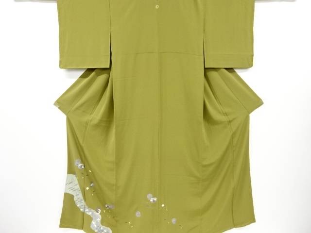 霞に群鶴・茶道具飾りつけ一応紋色留袖【中古】【着】 宗sou