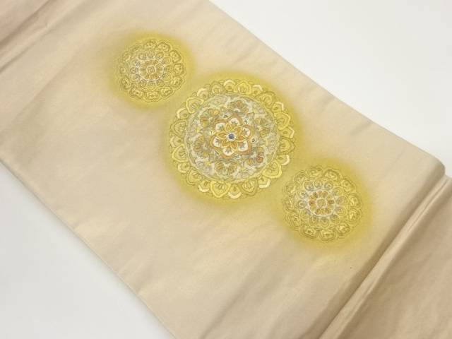 金彩螺鈿華紋模様名古屋帯【中古】【着】 宗sou